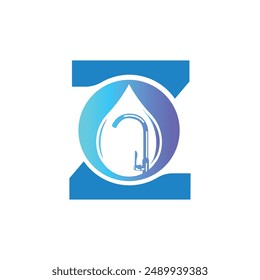 Letter Z vector logo template, Colorful Letter Z logo, Modern Plumbing Services Logo Design