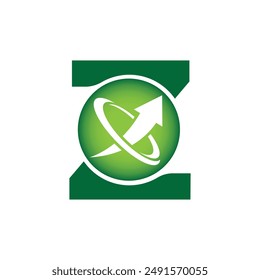 Plantilla del logotipo del Vector de la letra Z, logotipo colorido de la letra Z, logotipo de la compañía financiera, icono del Vector de la Plantilla del diseño del logotipo de los asesores del instituto financiero