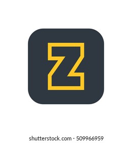 Letter Z vector, logo. Useful as branding symbol, corporate identity, alphabet element, app icon, clip art and illustration.