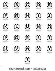 letter A to Z vector logo with white background