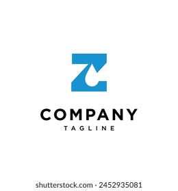 Letter Z Water Drop Logo icon vector template.eps