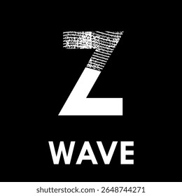 Letter z with wave design logo template illustration