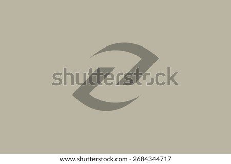 letter Z weapon negative space logo