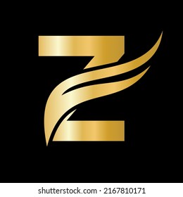 Letter Z Wing Logo For Transport, Freight, Transportation Logotype Vector Template