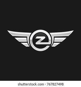 Letter Z with wing vector design