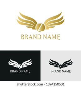 letter Z and wings in luxury and elegant golden style logo design