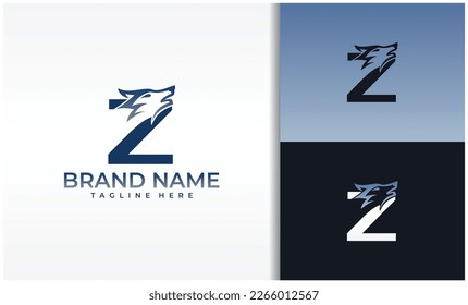 Letter Z Wolf Logo Vector