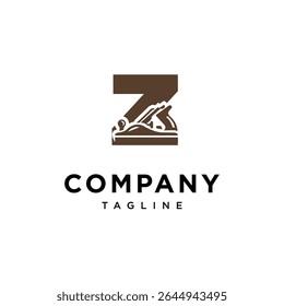 Letter Z Wood Planer Logo Icon Vector