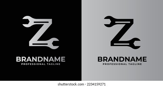 letter Z wrench logo, suitable for any business related to wrench with Z initials.