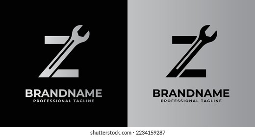 letter Z wrench logo, suitable for any business related to wrench with Z initials.