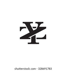 Letter Z Y Monogram Logo Stock Vector (Royalty Free) 328691783 ...