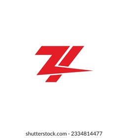 letter z zap! exclamation simple logo vector 