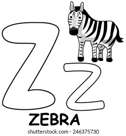 Letter Z Zebra