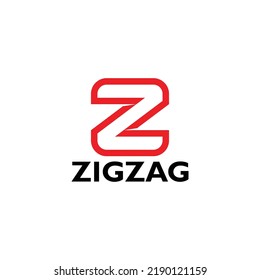 letra z zigzag contorno simple vector