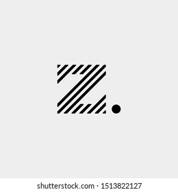 Letter Z ZZ Logo Design Simple Vector