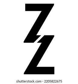 letter Z and ZZ logo modern abstract font and alphabet. Geometric technology font. Modern futuristic design letters and numbers.