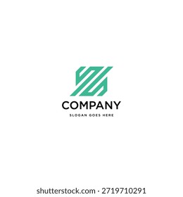Letra Z o ZZ Vector de diseño de logotipo monograma.