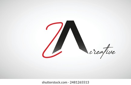 Letter ZA Creative Clean Logo Design