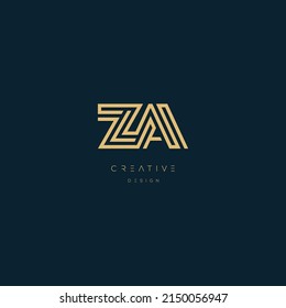 Letter Za Logo Alphabet Monogram Initial Stock Vector (Royalty Free ...