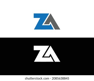 Letra ZA Logo DEsign Template Vector Icono moderno.
