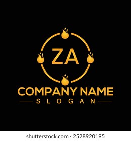 Letter ZA logo design template vector for corporate business