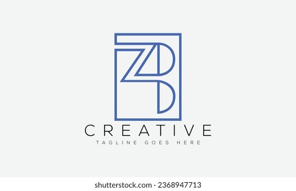 Design-Vorlage für das Letter ZB-Logo, Vektorgrafik