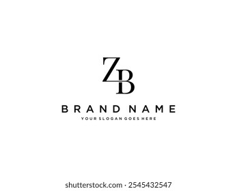 letter ZB logo design vector template