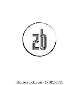 Icono de logotipo ZB letra planilla de diseño de vectores y plano.