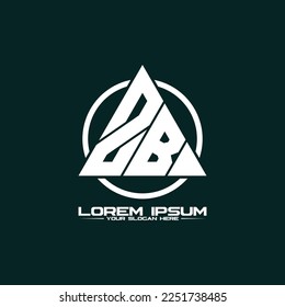 Letter ZB triangle logo design vector