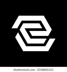 Letter ZC or CZ creative monogram logo