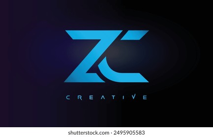 Letter ZC logo design creative custom clean two alphabet logo