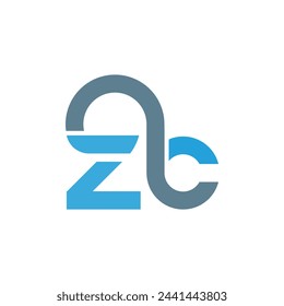 Letter zc logo, vector design template