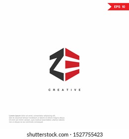 Letter ZE, EZ modern Logo icon monogram design. Vector graphic design template element.