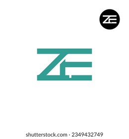 Diseño de logotipo de monograma ZE carta