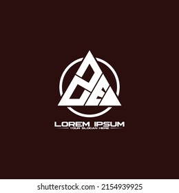 vector de diseño de logotipo de triángulo de la letra ZE