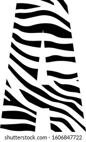 A letter with zebra pattern logo design