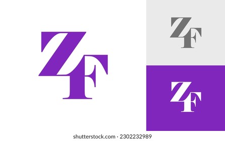 Initiallogo-Design von Letter ZF
