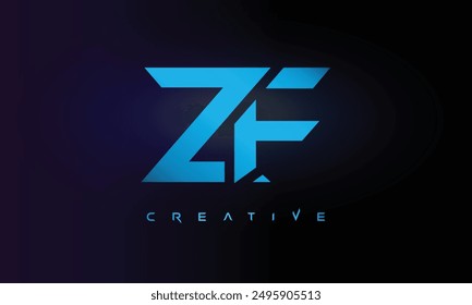 Letter ZF logo design creative custom clean two alphabet logo