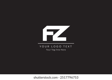 Letra ZF modelo de design modelo de vetor ilustração.