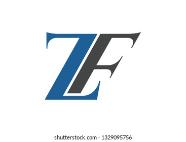 Letter ZF logo design vector