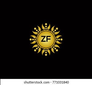 Letter ZF logo template