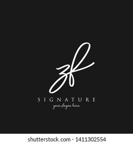 Letter ZF Signature Logo Template - Vector