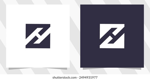 letter zh hz logo design vector