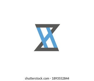 diseño del logotipo ZH de letra plantilla de vector simple