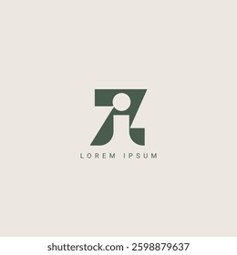 Letter Zi IZ line logo design. Linear creative minimal monochrome monogram symbol