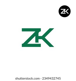 Letter ZK Monogram Logo Design