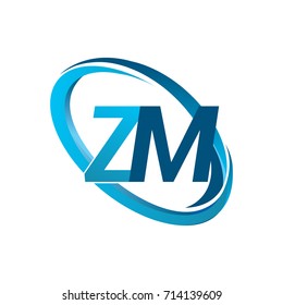 Letter Zm Logotype Design Company Name Stock Vector (Royalty Free ...