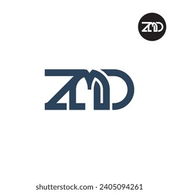 Letter ZMD Monogram Logo Design