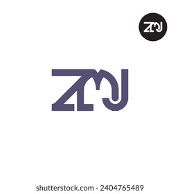 Letter ZMJ Monogram Logo Design