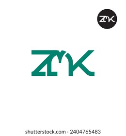 Diseño de logotipo de monograma ZMK